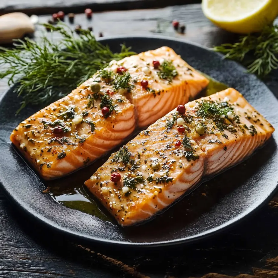 salmón al horno jugoso